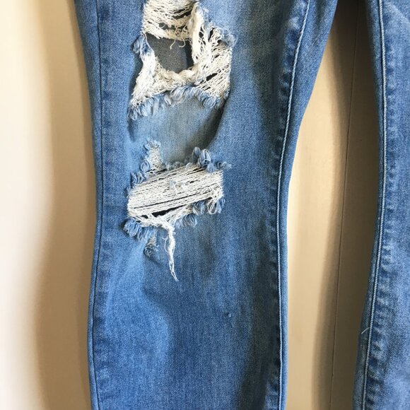 NWOT Judy Blue Distressed High Waist Blue Jeans - Picture 5 of 16